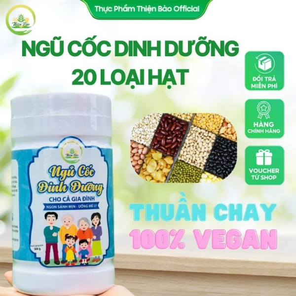 Bột ngũ cốc dinh dưỡng với 20 loại hạt cao cấp 5.00 trên 5 dựa trên 1đánh giá